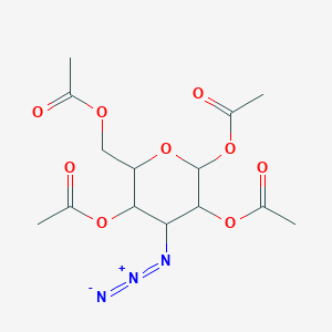 molecular formula C14H19N3O9 B1321277 (3R,4S,5R,6R)-6-(Acetoxymethyl)-4-azidotetrahydro-2H-pyran-2,3,5-triyl triacetate 