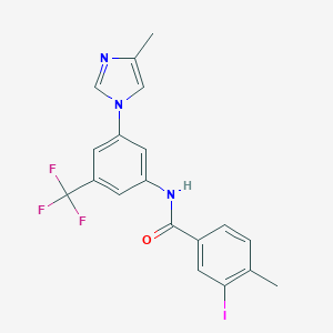 molecular formula C19H15F3IN3O B132129 3-Iodo-4-methyl-N-[3-(4-methyl-1H-imidazol-1-yl)-5-(trifluoromethyl)phenyl]benzamide CAS No. 926922-18-1