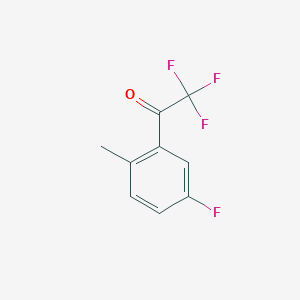 molecular formula C9H6F4O B1321292 2,2,2-Trifluoro-1-(5-fluoro-2-methylphenyl)ethanone CAS No. 886369-93-3