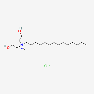 molecular formula C19H42ClNO2 B1321294 Bis-(2-Hydroxyethyl)methyl-tetradecylammonium chloride CAS No. 60687-90-3