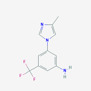 B132130 3-(4-methyl-1H-imidazol-1-yl)-5-(trifluoromethyl)aniline CAS No. 641571-11-1