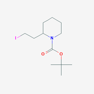molecular formula C12H22INO2 B1321302 Tert-butyl 2-(2-iodoethyl)piperidine-1-carboxylate 