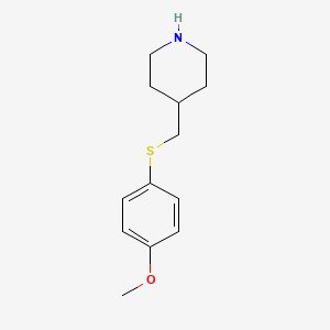 molecular formula C13H19NOS B13213028 4-([(4-Methoxyphenyl)sulfanyl]methyl)piperidine 