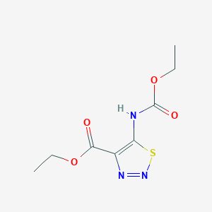molecular formula C8H11N3O4S B1321305 5-Ethoxycarbonylamino-[1,2,3]thiadiazole-4-carboxylic acid ethyl ester 