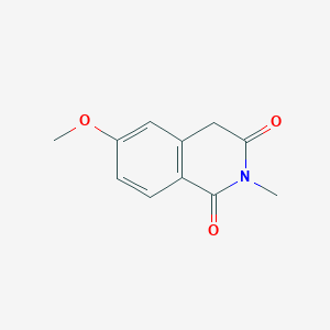 molecular formula C11H11NO3 B13213056 6-Methoxy-2-methyl-1,2,3,4-tetrahydroisoquinoline-1,3-dione 