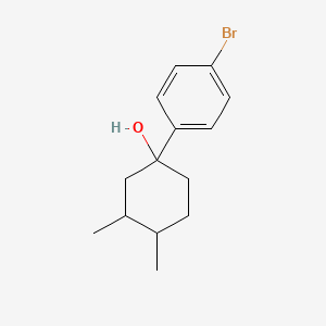 molecular formula C14H19BrO B13213065 1-(4-Bromophenyl)-3,4-dimethylcyclohexan-1-ol 