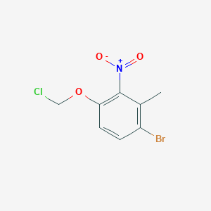 molecular formula C8H7BrClNO3 B13213113 1-Bromo-4-(chloromethoxy)-2-methyl-3-nitrobenzene 