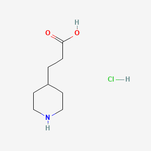 molecular formula C8H16ClNO2 B1321314 3-(Piperidin-4-yl)propanoic acid hydrochloride CAS No. 51052-79-0