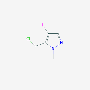 molecular formula C5H6ClIN2 B13213170 5-(Chloromethyl)-4-iodo-1-methyl-1H-pyrazole 