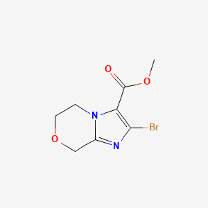 molecular formula C8H9BrN2O3 B13213206 Methyl 2-bromo-5H,6H,8H-imidazo[2,1-c][1,4]oxazine-3-carboxylate 