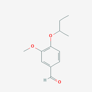 molecular formula C12H16O3 B1321323 4-Sec-butoxy-3-methoxybenzaldehyde CAS No. 722489-38-5