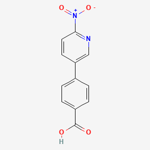 molecular formula C12H8N2O4 B13213337 4-(6-Nitropyridin-3-yl)benzoic acid CAS No. 885476-90-4