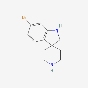 molecular formula C12H15BrN2 B13213361 6-Bromospiro[indoline-3,4'-piperidine] 