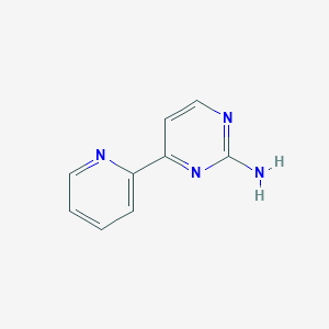 molecular formula C9H8N4 B132134 4-(吡啶-2-基)嘧啶-2-胺 CAS No. 66521-65-1