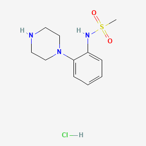 molecular formula C11H18ClN3O2S B1321340 N-(2-(Piperazin-1-yl)phenyl)methanesulfonamide hydrochloride CAS No. 199105-19-6