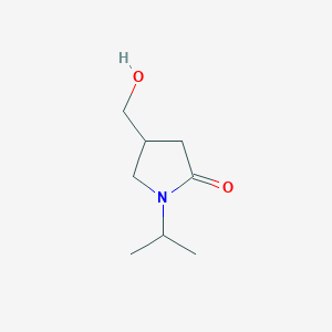 molecular formula C8H15NO2 B1321348 4-(羟甲基)-1-(异丙基)吡咯烷-2-酮 CAS No. 59857-88-4