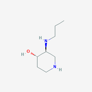 molecular formula C8H18N2O B13213499 (3S,4S)-3-(Propylamino)piperidin-4-ol 