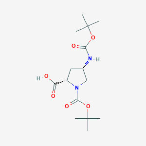 molecular formula C15H26N2O6 B1321353 (2S,4S)-Boc-4-(boc-amino)-proline CAS No. 254881-69-1