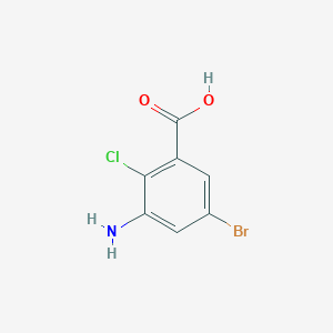 molecular formula C7H5BrClNO2 B1321356 3-Amino-5-bromo-2-chlorobenzoic acid CAS No. 60541-84-6