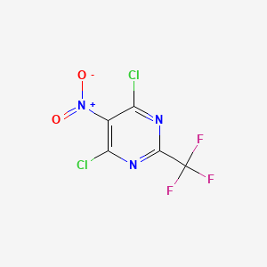 molecular formula C5Cl2F3N3O2 B1321357 4,6-Dichloro-5-nitro-2-(trifluoromethyl)pyrimidine CAS No. 715-46-8