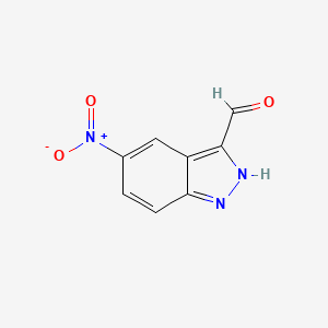 molecular formula C8H5N3O3 B1321361 5-硝基-1H-吲唑-3-甲醛 CAS No. 677702-36-2