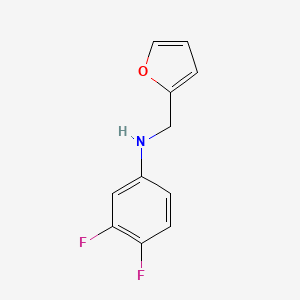 molecular formula C11H9F2NO B13213610 3,4-difluoro-N-(furan-2-ylmethyl)aniline 
