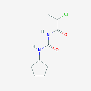 molecular formula C9H15ClN2O2 B13213647 2-chloro-N-[(cyclopentylamino)carbonyl]propanamide CAS No. 929973-82-0