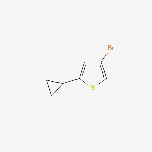 molecular formula C7H7BrS B13213695 4-Bromo-2-cyclopropylthiophene 