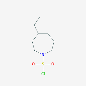 molecular formula C8H16ClNO2S B13213748 4-Ethylazepane-1-sulfonyl chloride 