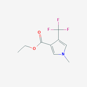 molecular formula C9H10F3NO2 B1321376 ethyl 1-methyl-4-(trifluoromethyl)-1H-pyrrole-3-carboxylate CAS No. 130511-76-1