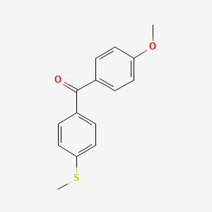 molecular formula C15H14O2S B1321377 4-甲氧基-4'-硫代甲基二苯甲酮 CAS No. 54118-72-8