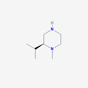 molecular formula C8H18N2 B13213791 (2S)-1-Methyl-2-(propan-2-yl)piperazine 