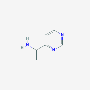 molecular formula C6H9N3 B1321382 (1-Pyrimidin-4-ylethyl)amine CAS No. 65971-81-5