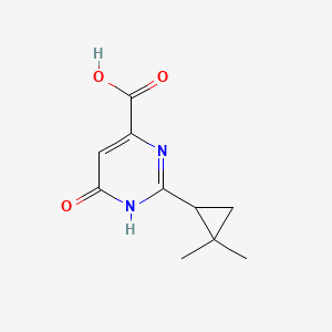 molecular formula C10H12N2O3 B13213831 2-(2,2-dimethylcyclopropyl)-6-oxo-1H-pyrimidine-4-carboxylic acid 