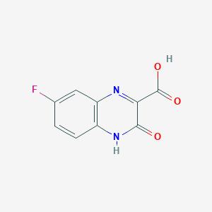 B1321387 7-Fluoro-3-oxo-3,4-dihydroquinoxaline-2-carboxylic acid CAS No. 885271-79-4