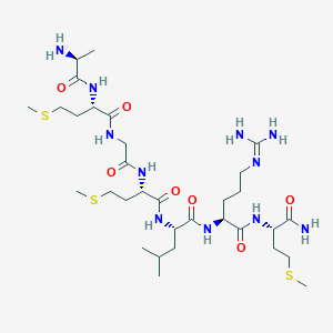 molecular formula C32H61N11O7S3 B132139 Pev-myomodulin CAS No. 157203-83-3