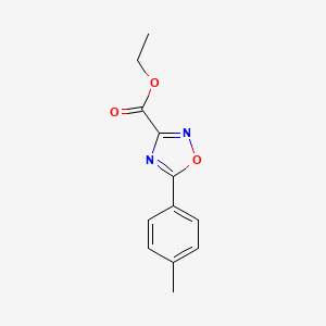 molecular formula C12H12N2O3 B1321391 Ethyl 5-p-tolyl-[1,2,4]oxadiazole-3-carboxylate 