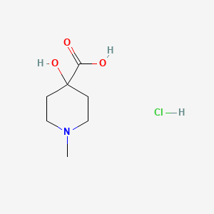 molecular formula C7H14ClNO3 B1321392 4-Hydroxy-1-methylpiperidine-4-carboxylic acid hydrochloride CAS No. 41248-72-0