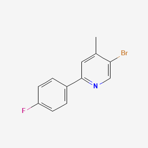 molecular formula C12H9BrFN B13213947 5-Bromo-2-(4-fluorophenyl)-4-methylpyridine 