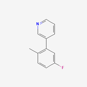 molecular formula C12H10FN B13213990 3-(5-Fluoro-2-methylphenyl)pyridine 