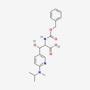 molecular formula C20H25N3O5 B13214026 2-{[(Benzyloxy)carbonyl]amino}-3-hydroxy-3-{6-[methyl(propan-2-yl)amino]pyridin-3-yl}propanoic acid 