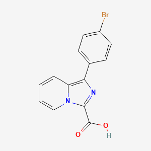 molecular formula C14H9BrN2O2 B13214137 1-(4-Bromophenyl)imidazo[1,5-a]pyridine-3-carboxylic acid 