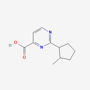 molecular formula C11H14N2O2 B13214304 2-(2-Methylcyclopentyl)pyrimidine-4-carboxylic acid 