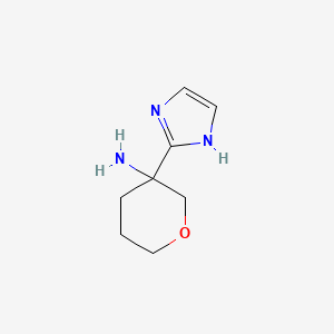 molecular formula C8H13N3O B13214336 3-(1H-Imidazol-2-yl)oxan-3-amine 
