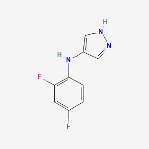 molecular formula C9H7F2N3 B13214382 N-(2,4-Difluorophenyl)-1H-pyrazol-4-amine 