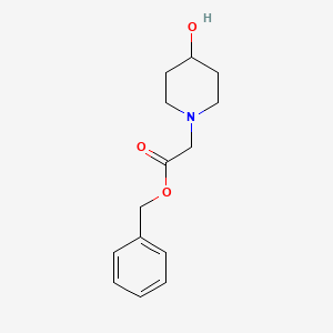 molecular formula C14H19NO3 B1321440 Benzyl 2-(4-hydroxypiperidin-1-yl)acetate CAS No. 502650-04-6