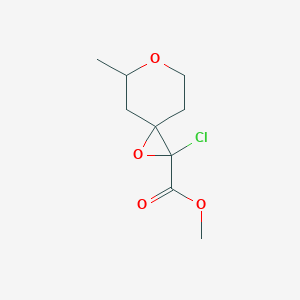 molecular formula C9H13ClO4 B13214406 Methyl 2-chloro-5-methyl-1,6-dioxaspiro[2.5]octane-2-carboxylate 