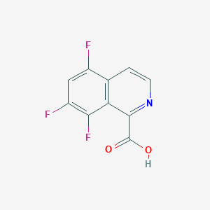 molecular formula C10H4F3NO2 B13214426 5,7,8-Trifluoroisoquinoline-1-carboxylic acid 