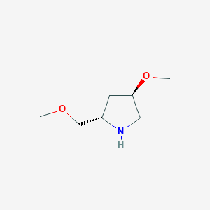 molecular formula C7H15NO2 B13214481 (2s,4r)-4-Methoxy-2-(methoxymethyl)pyrrolidine 