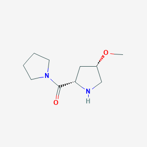 molecular formula C10H18N2O2 B13214493 (2S,4S)-4-Methoxy-2-(pyrrolidine-1-carbonyl)pyrrolidine 